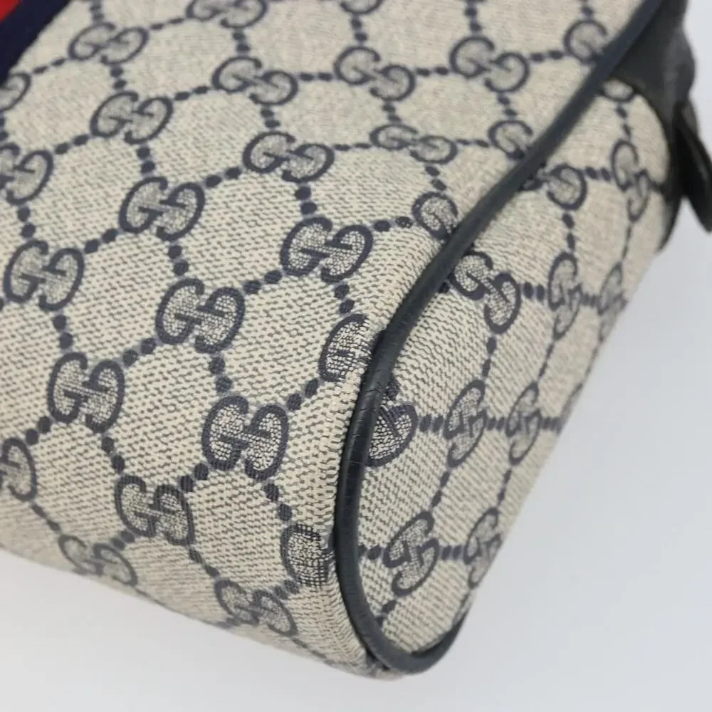 Gucci GG Supreme Web Clutch Bag Navy Gold 56 01 012 Blue
